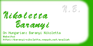 nikoletta baranyi business card
